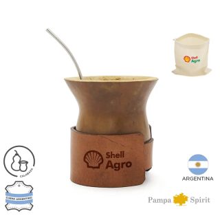 Mate Alazan ( calabaza + cinturon de cuero)